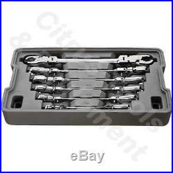 GearWrench 89101D 6 Pc Ratcheting Flex Flare Nut Metric Wrench Set FREESHIP