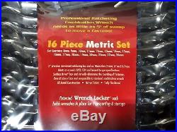 GearWrench 9416 Metric Master Ratcheting Wrench Set 16 Piece
