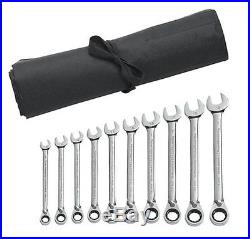 GearWrench 9601R 10 Piece Reversible Combination Ratcheting Wrench Set Metric