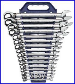 GearWrench 9602NW 16Pc Rev Comb Ratcheting Met Set w FREE 9509N