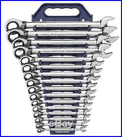 GearWrench 9602 16-Pc Metric Reversible Combination Ratcheting Wrench Set