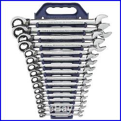 GearWrench 9602 16 Piece Metric Reversible Offset Ratcheting Combo Wrench Set