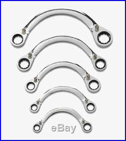 GearWrench 9850 Metric Half Moon Reversible Ratcheting Wrench Set 5 pc