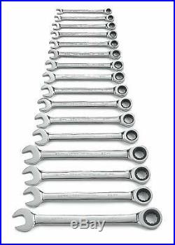 GearWrench Ratcheting Wrench Set Ratchet Sets Metric Wrenches Tools 16-Piece