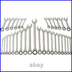 GearWrench Ratcheting Wrench Set, SAE and Metric- 32-Pc