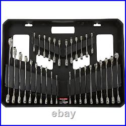 GearWrench Ratcheting Wrench Set, SAE and Metric- 32-Pc