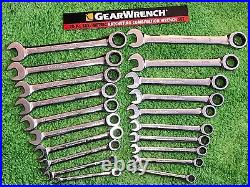 GearWrench SAE METRIC Ratcheting Combination Wrenches Standard MM 20pc, Set 35720
