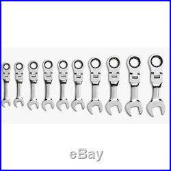 Gearwrench 10 Pc. Metric Stubby Flex Head Combination Ratcheting Gearwrench Set
