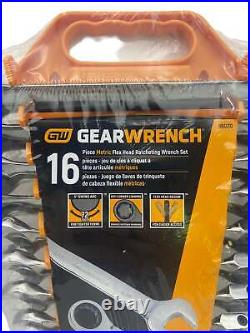 Gearwrench 16 Pc. Ratcheting Flex Combination Wrench Set Metric 9902D