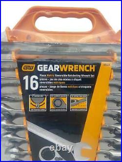 Gearwrench 16 Pc. Reversible Ratcheting Combination Wrench Set Metric 9602N