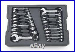 Gearwrench 20 Pc. SAE / Metric Stubby Combination Wrench Set 81903