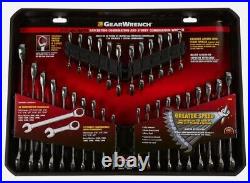 Gearwrench 32 Pc Ratcheting Combination & Stubby Wrench Set Sae/metric 39327 New