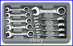 Gearwrench 9520D 10 Pc Metric Stubby Combination Ratcheting Set 10mm 19mm