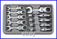 Gearwrench 9550 10 Piece Metric Stubby Flex Head Combination Wrench