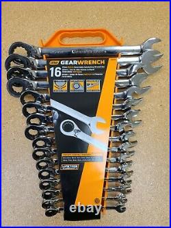 Gearwrench 9602N Ratcheting Wrench Set 16 pc. Metric Reversible Combination