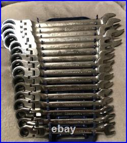 Gearwrench Flex Head Ratcheting Wrench Set Metric 16 Pieces
