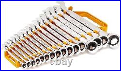 Gearwrench Ratcheting Combination Metric Set Polish Chrome 16 Pc 12 Point 9416