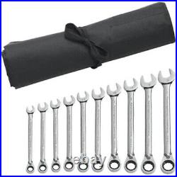 Gearwrench Reversible Ratcheting Combination Metric Wrench Set, 12 Pt, 10 Pieces