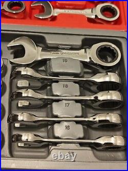 Gearwrench Tools Stubby Ratcheting Combination Wrench Set Metric SAE