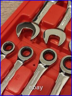 Gearwrench Tools Stubby Ratcheting Combination Wrench Set Metric SAE