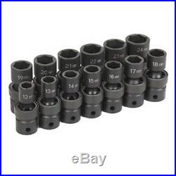 Grey Pneumatic 13 Pc. 1/2In Drive 6 Point Metric Universal Socket Set Gry1313Um