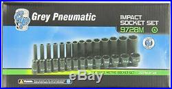 Grey Pneumatic (9728M) 1/4 Drive 28-Piece Deep Length Metric Master Socket Set