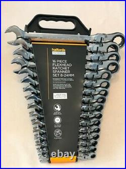 Halfords Advanced Ratchet Flexhead Spanner Set 8-24mm Professional FREE SHIPPING