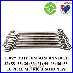 Heavy Duty Jumbo Combination Spanner 10pcs set SUPA TOOL 10 Piece Metric S3026