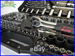 Hilka 120 Pce 1/4 3/8 & 1/2 Drive Socket Wrench Set Chrome Vanadium 01120003