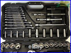 Hilka 120 Pce 1/4 3/8 & 1/2 Drive Socket Wrench Set Chrome Vanadium 01120003