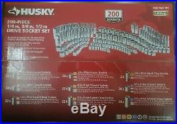 Husky. 1/4 In, 3/8 In. And 1/2 In. Drive Socket Set (200-Piece)