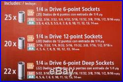 Husky 200 Pieces Drive Socket Set 1/4 3/8 1/2 Drive Size Sockets SAE Metric