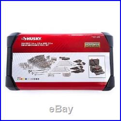 Husky Mechanics 268-Piece Tool Set w Case SAE Metric Sockets Wrenches Repair Kit