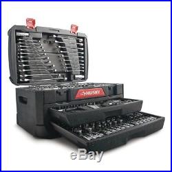 Husky Mechanics 268-Piece Tool Set with Case Metric Sockets Wrenches Repair Kit