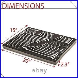 Husky SAE/Metric Combination Wrench Set 12-point Open-End with EVA Tray (44-Piece)