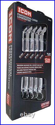 ICON Professional Large Metric Combination Wrench Set, 5 Piece