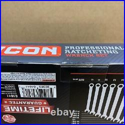 ICON WRAM-10 Anti-Slip Grip Metric 10Pc Professional Ratcheting Wrench Set 64840