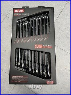 ICON WRDBM-10 Professional Metric Double Box Ratcheting Wrench Set 56653 New