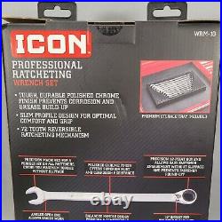 Icon Professional Ratcheting 10pc Metric Wrench Set WRAM-10