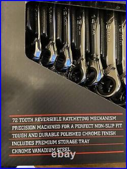 Icon WRM-10 Metric Professional Ratcheting Combination Wrench Set 10 Pc. NEW