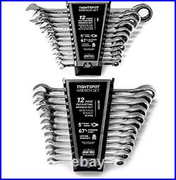 JAEGER 24pc IN/MM TIGHTSPOT Ratcheting Wrench Set MASTER SET Including Inch &