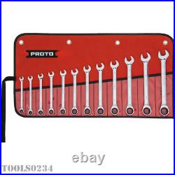 JSCRMT-12S Proto Metric Ratcheting Combination Wrench Set 12 Pc Non-Reversible