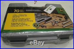John Deere 70-Piece 1/4 3/8 Drive SAE/Metric Socket and Wrench Set TY19996