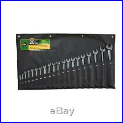 John Deere Metric Full-Polished Combination Wrench Set (20-Piece) TY19977