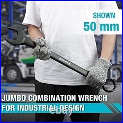 Jumbo Combination Wrench Set, Metric, 6-piece, 35-50mm, CR-V Steel