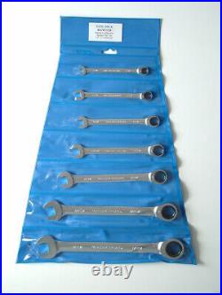 King Dick KGW2228 7 Piece Whitworth Ratcheting Combination Spanner Set WW BSW