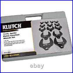 Klutch Jumbo Metric Crowfoot Wrench Set 14-Pc