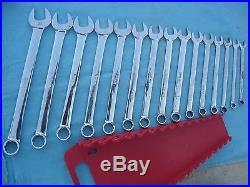 LARGE SNAP ON METRIC 12PT COMBINATION WRENCH SET #OEXM713 8mm-22mm 15PC withRACK