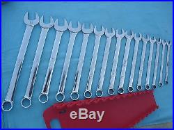 LARGE SNAP ON METRIC 12 PT COMBINATION WRENCH SET #OEXM713 8mm-22mm 15PC withRACK
