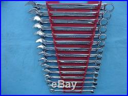 LARGE SNAP ON METRIC 12 PT COMBINATION WRENCH SET #OEXM713 8mm-22mm 15PC withRACK